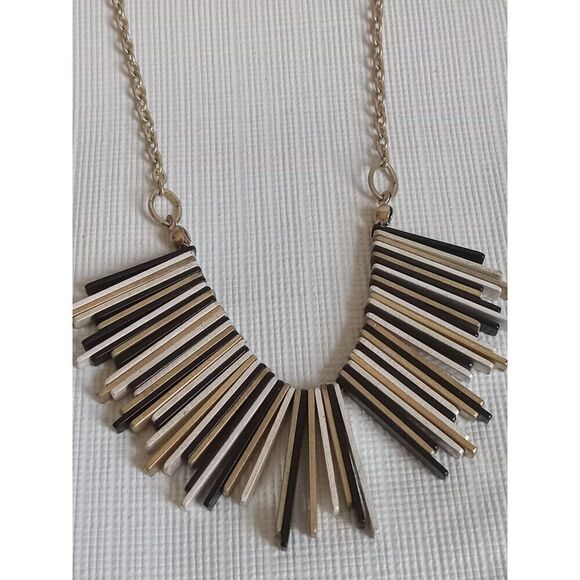 Park Lane Black Gold and Silver Toned Mixed Metals Nirvana Statement Necklace - Picture 9 of 9